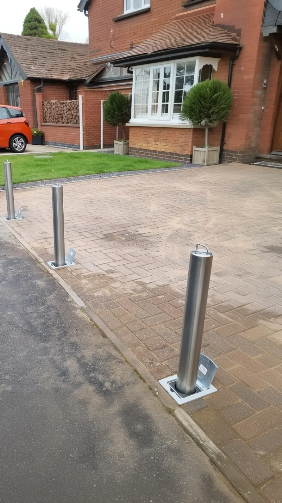 Driveway security bollard installation in Watford